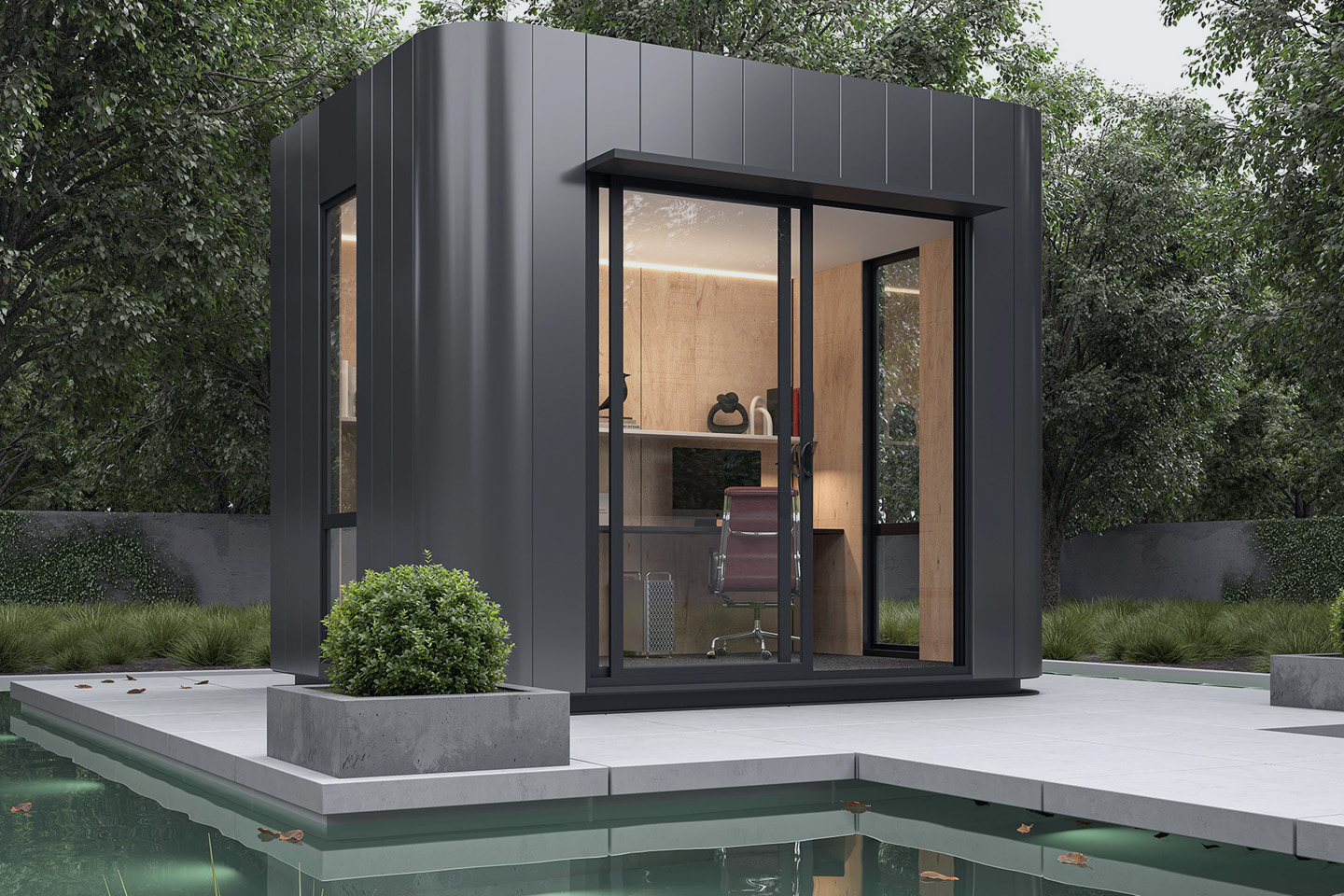 Perfect for a kid's retreat, home office or yoga studio, the backyard pod could be the ideal solution for your family. Image courtesy of Harwyn.