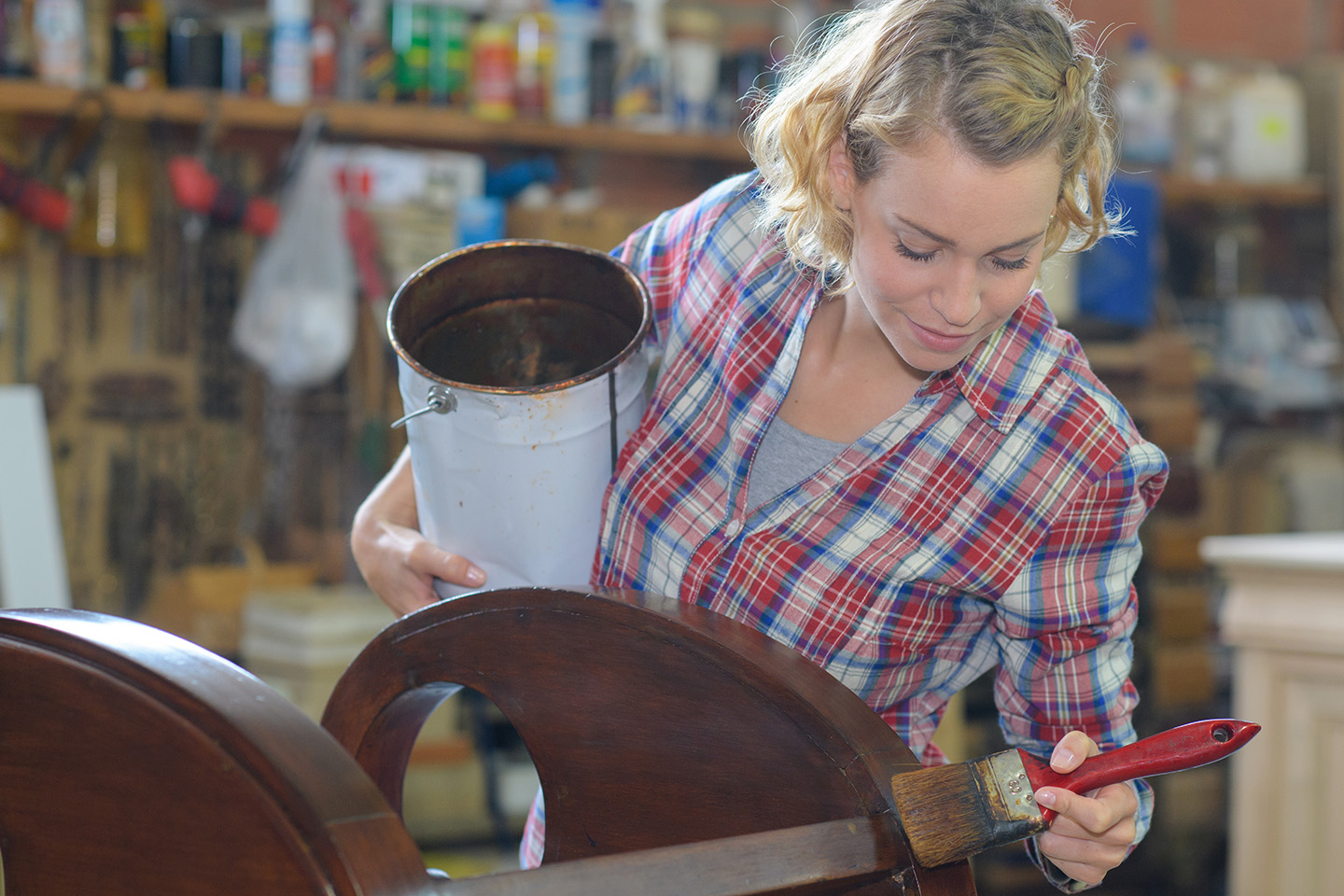 A lick of paint can go a long way in bringing life back to old furniture