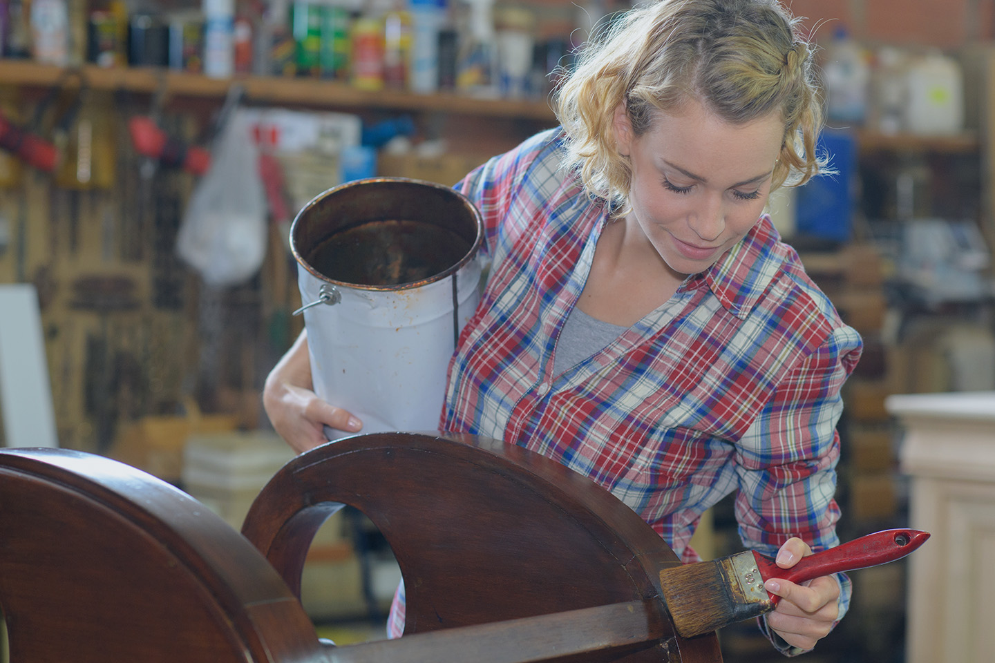 A lick of paint can go a long way in bringing life back to old furniture.