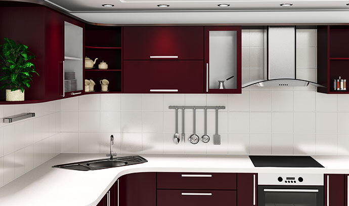modern-kitchen-design-maroon-red-cupboard