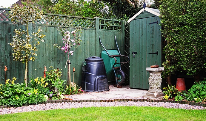 garden-shed-flowers-plants-compost-bins-lawn