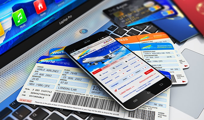 buying-air-travel-tickets-online-via-smartphone