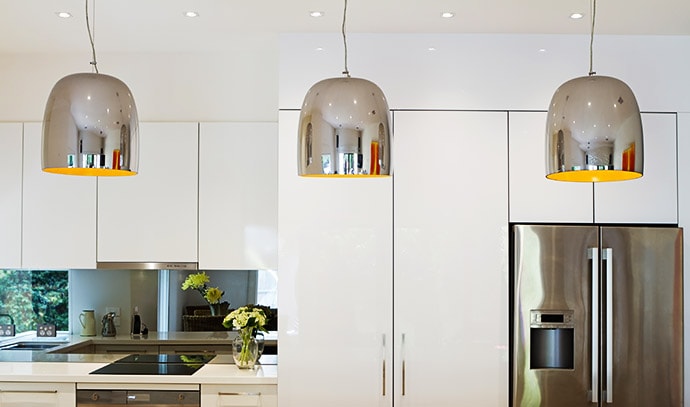 contemporary-pendant-lights-hanging-over-kitchen
