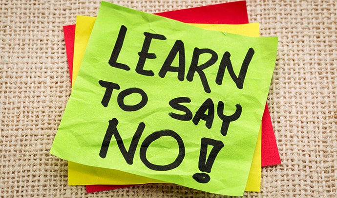 reminder-sticky-note-learn-say-no-advice-burlap-canvas