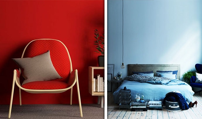 behance-red-wallpaper-chair-blue-bloglovin-bedsheets-low-bed