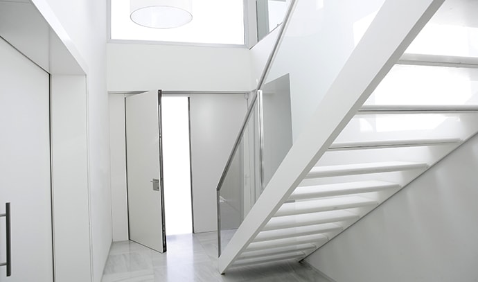 home-interior-stair-white-architecture-lobby-house-decoration-door-open