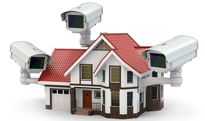 security-cctv-cameras-around-house-3D-miniature