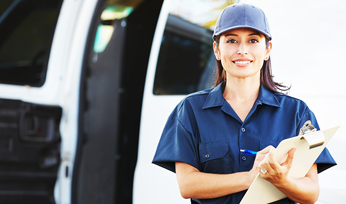 portrait-female-delivery-driver-clipboard-checklist